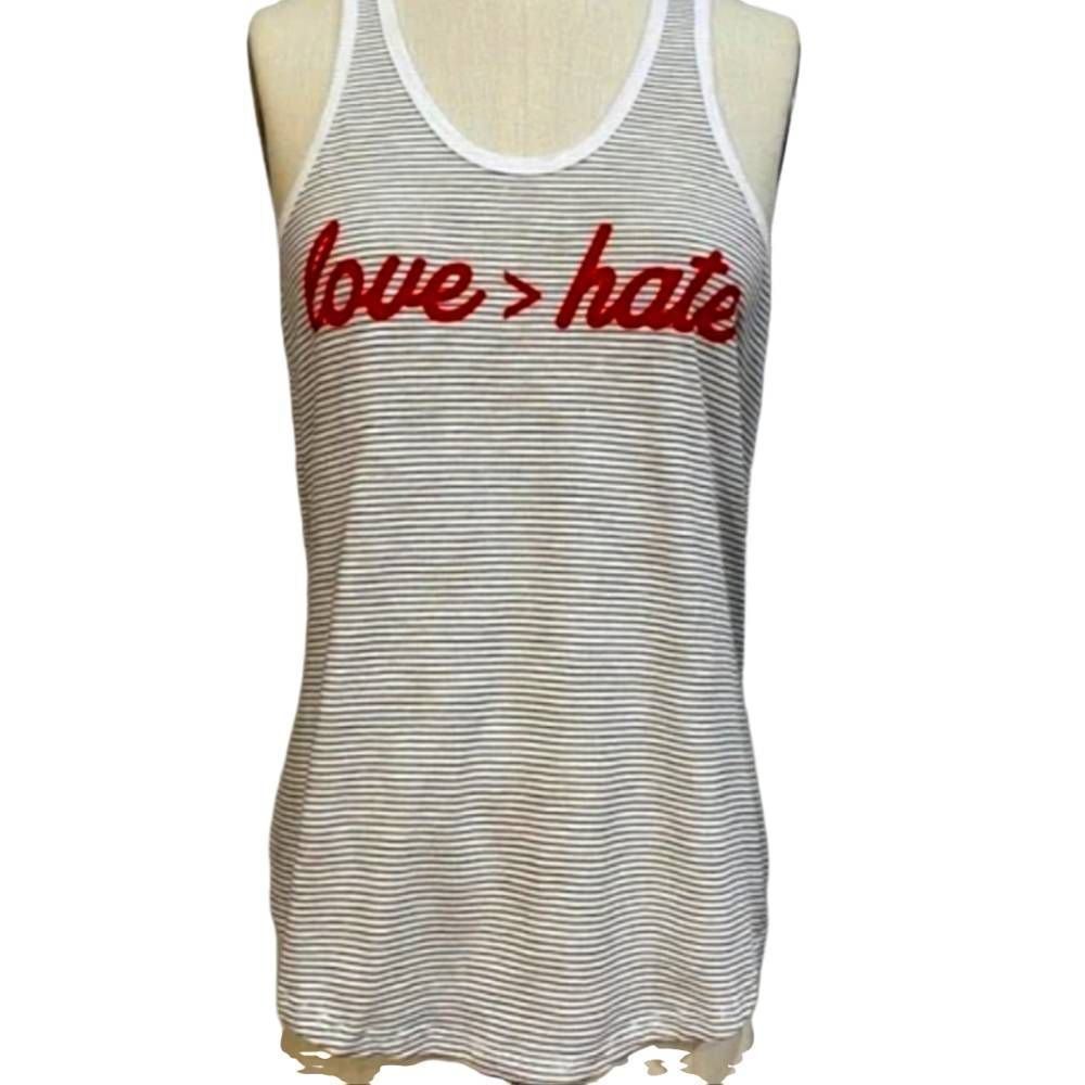 Tailgate Pride Love/Hate Striped Tank Top‎